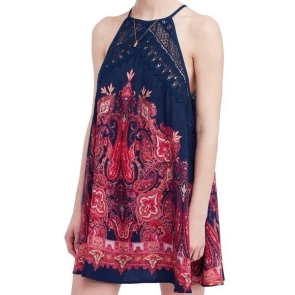 free people shea printed mini dress Free People Shea Printed Mini Dress